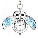Krankenschwester Uhr Anhänger Taschenuhr Kettenuhr: Eule Metall Umhängeuhr Personalisierte Krankenschwesteruhr Kette Schwesternuhr Quarzwerk Analoge Pflege Pulsuhr für Kinder Arzt Damen Geschenke