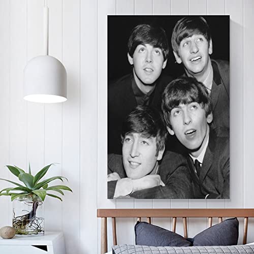 LORGL Poster décoratif sur toile The Beatles – Pour chambre à coucher – 40 x 60 cm - Les Beatles, Paul McCartney, John Lennon, RIngo Starr, George Harrison LORGL Poster décoratif sur toile The Beatles - Pour chambre à coucher - 40 x 60 cm – Image 6