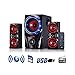 beFree Sound 2.1 Channel Bluetooth Surround Sound Speaker System in Red