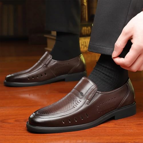 Men Leather Dress Shoes, Slip-On Business Classic Office Loafers Shoes Tuxedo Comfortable Party Footwear2