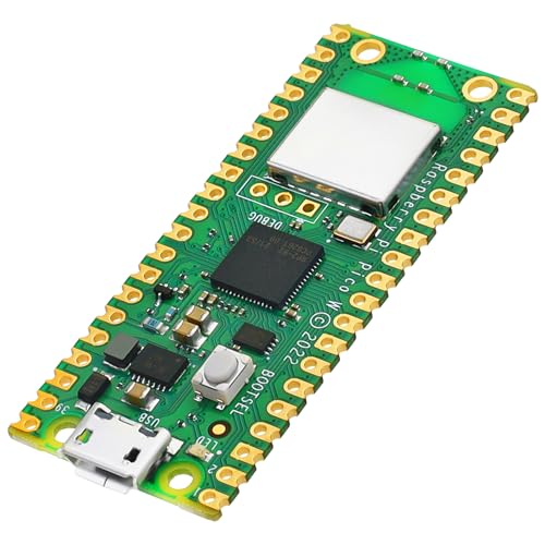Raspberry Pi Pico W- Raspberry Pi Pico RP2040 chip, Built-in WiFi,Supports 2.4/5 GHZ, Bluetooth 5.2 Supported, WiFi Wireless Bluetooth Single Board Computer