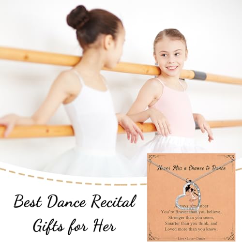 Image of Ballerina Necklace Dance Recital Gifts for Girls Women