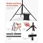 VEVOR Backdrop Stand, 8.5 x 10 ft Adjustable Photo Backdrop Stand Kit, Portable Background with 2 Tripods, Heavy Duty Projector Screen, for Wedding, Photo Video Studio & Party - Image 4