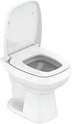 Celite Kit Bacia Convencional, Assento Polipropileno Soft Close e Complementos de Instalação City, Cor: Branco