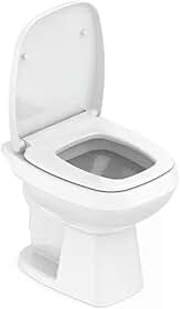 Celite Kit Bacia Convencional, Assento Polipropileno Soft Close e Complementos de Instalação City, Cor: Branco