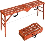 Gerüstbühne, zusammenklappbar, 180 cm (L) x 40 cm (B), höhenverstellbar, tragbar, für Heimwerker, Malerei, Flicken, Trockenbau, Autowäsche