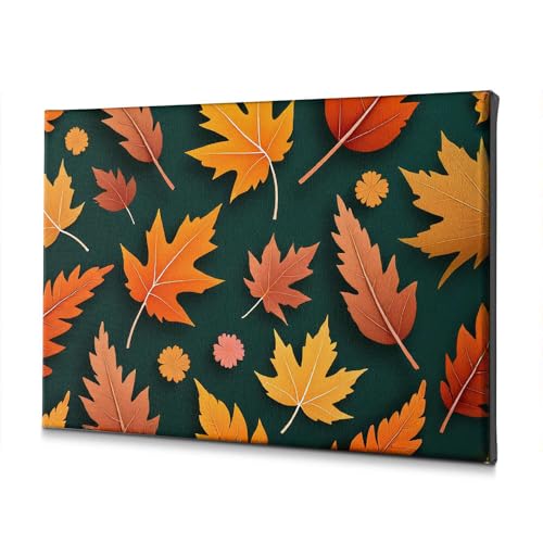 Toile feuilles d'automne couleurs chaudes pour salon chaleureux