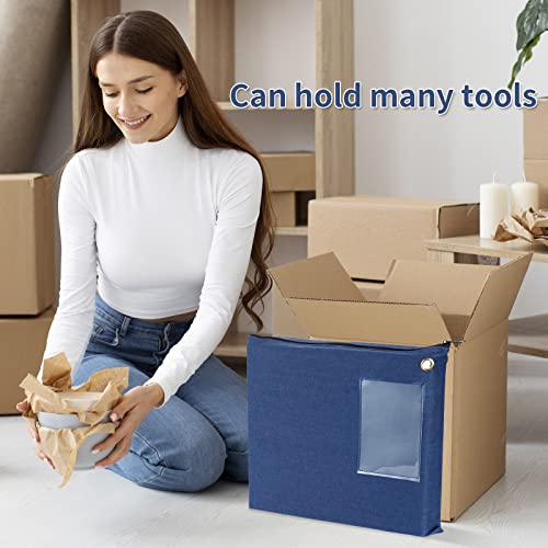 14 x 11 Inch Bank Deposit Bags with Zipper Blue Interoffice Mailer Canvas Transit Sack with Grommet for Documents Money Passport (blue) - Thumbnail 5