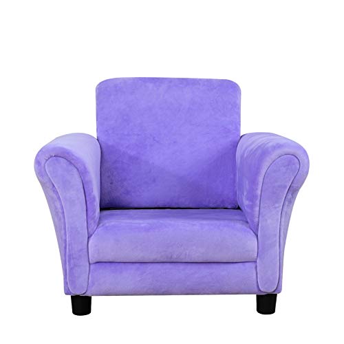 Getifun Single Kids Sofa Chair,Toddler Upholstered Sofa Couch With Wooden And Velvet For Girls & Boys (Purple) #TOP1
