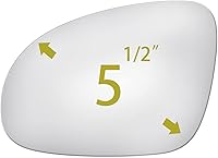 Vista 3 de BOOLEE Espejo de repuesto para VW Volkswagen R32 EOS GTI Rabbit Jetta Passat Driver lado izquierdo plano retrovisor con adhesivos