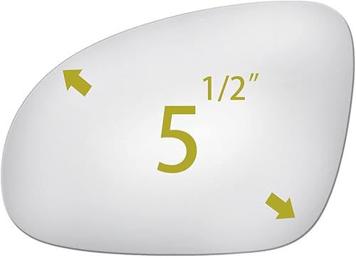 Miniatura 3 de BOOLEE Espejo de repuesto para VW Volkswagen R32 EOS GTI Rabbit Jetta Passat Driver lado izquierdo plano retrovisor con adhesivos