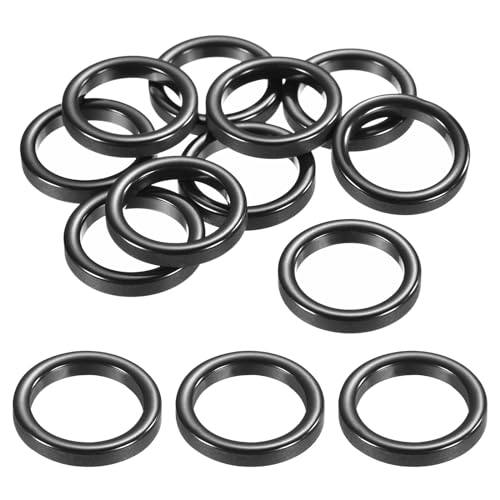 PATIKIL 0.73 Inch Fishing Rod Guide Rings, 50Pcs Ceramic Guides Rings Fish Rod Repair Kit Fishing Pole Eyelet Replacement for Freshwater Saltwater, Black