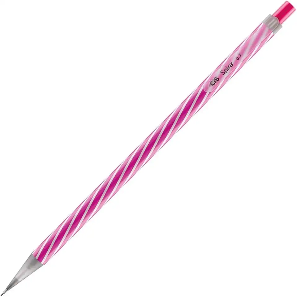 Lapiseira Escolar 0.7mm CIS Spiro, Rosa, Blister com 1 unidade + Grafite