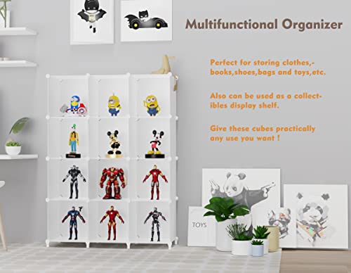 Homidec Closet Organizer, 12-Cube Closet Organizers And Storage, Portable Closet Shelves, Clothing Storage (White) #TOP5