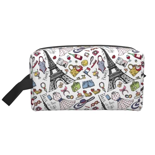 Toiletry Bag for Men Women, Eiffel Tower Fancy Travel Toiletry bag Cosmetic bag, Hanging Toiletry Bag Shaving Bag for Travel Accessories