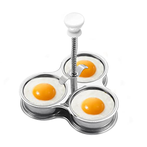 Yumech Egg Poacher Egg Boiler Cooker Stainless Steel Egg Cups Non- Stick Egg Boiler Cups Pan Poached Egg Cups for Steaming Eggs and Bread Brunch Breakfast, Perforated, 1968837/120260AM95US698