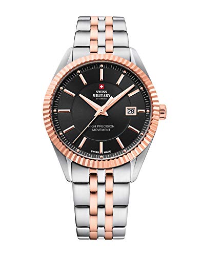 Montre Swiss Military Homme SM34065.06 en acier inoxydable brossé et verre haute résistance
