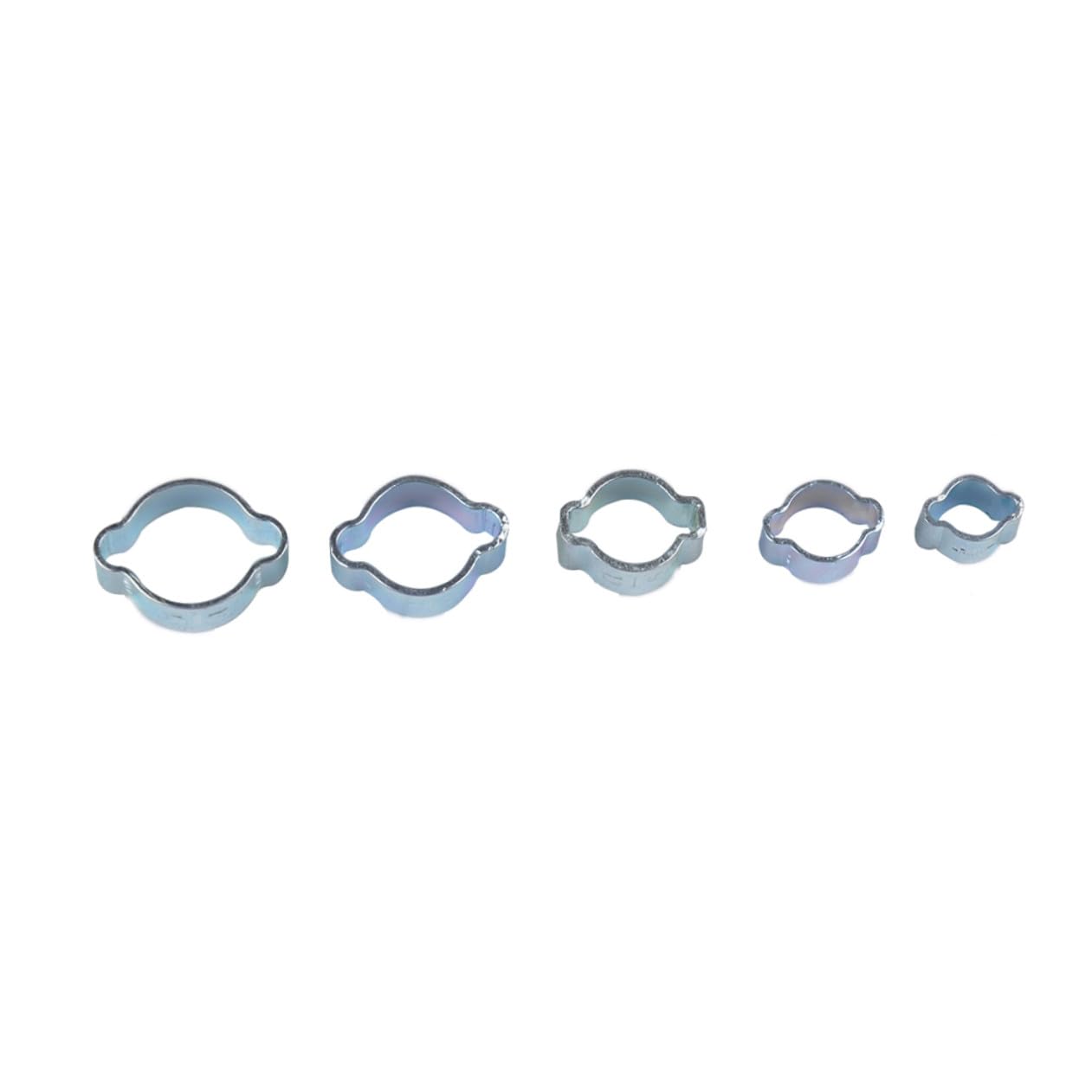 LIFKOME 160 pezzi Misure Morsetti Doppia Orecchia in Acciaio al Carbonio per Tubo Flessibile Clip per Tubo Carburante Aria e Linee di Vuoto Silicone Resistenti