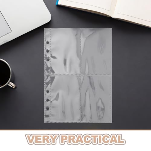 Fundas A5 6 agujeros para organizar fotos y tarjetas en archivadores 3