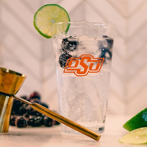 Image of Logo Brands NCAA 16 oz Pint Glass - Durable Glass With Bold Team Color- Chip-Resistant Rim Drinkware For Fans, Tailgates, Home Bars & Everyday Use