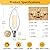 SHINESTAR Dimmable E12 Candelabra LED Light Bulbs, 60W Equivalent, 5.5W B11 Vintage Chandelier Light Bulbs, 2700K Warm White, Filament Clear Glass Candle Lamp for Ceiling Fan Home Decor, 12-Pack