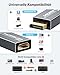 OHBUYAGN DisplayPort auf HDMI Adapter 4K@60Hz YCbCr420, DP 1.2 auf HDMI 2.0 Converter unterstützt 4K@30Hz, 2K@60Hz, 1080P@120Hz, DP Stecker auf HDMI Buchse für Lenovo, HP, Dell, PC, Laptop