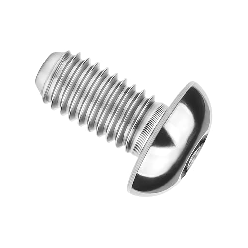 Image of Titanium Bolt M4x6 8 10 12 15 20mm Hex Head Screws for Bicycle Pack of 4 (Silver, M4x8mm)
