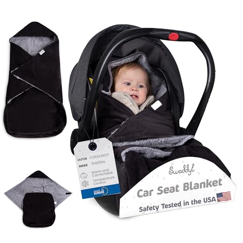 Image of Swaddyl Carseat Cover - Car Seat Cover for Baby Carseat - Baby Girl Car seat Blanket - Car Seat Blankets for Babies Winter Essential