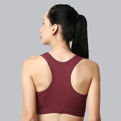 Image of SOIE Women's Medium Impact Quick Dry Padded Racerback Printed Athleisure Sports Bra