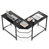 Elephance L Shaped Desk Corner Computer Desk Gaming Table Workstation for Home Office Study