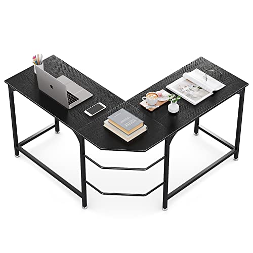 Elephance L Shaped Desk Corner Computer Desk Gaming Table Workstation for Home Office Study