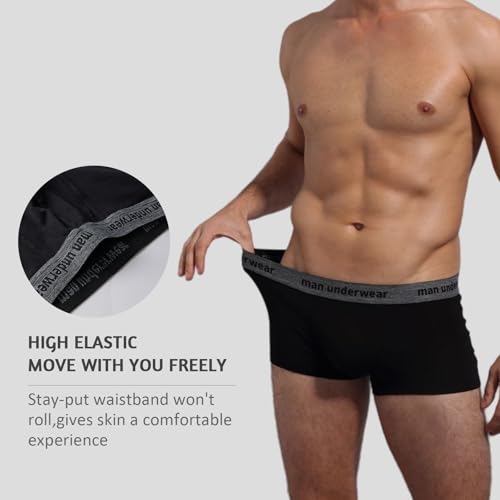 Mens Underwear Briefs Mens Cotton Boxer Briefs No Fly 3D Pouch Comfortable 4 Pack-6 Pack Small Medium Large4