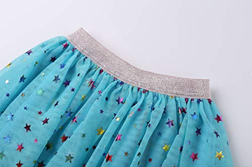 Danichins Girl's Layered Tutu Skirt Tulle Princess Skirt (Purple, Blue, 5) #TOP4