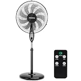 【3 modes et 3 vitesses】Le ventilateur est équipé d'un choix de trois vitesses (faible, moyenne et élevée) et de trois modes (Normal, Naturel, Veille), vous pouvez donc régler l'intensité du flux d'air à tout moment. NOR (mode normal, voyant rouge), naturel (voyant éteint) et SLP (mode sommeil, voyant vert)