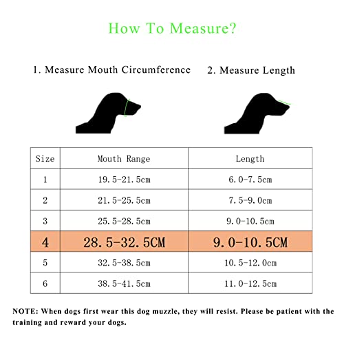 OHCOZZY Maulkorb für Hunde, Silikon-Korb Hund Maulkörbe für kleine, mittlere und große Hunde mit verstellbaren Riemen (Größe 4, Schwarz)