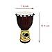 BORIYAM Djembe Drum Professionally Hand Carved, Goatskin Drum Head, From West African Style Tambourine, Bongo, Percussion (Yellow Elephant)
