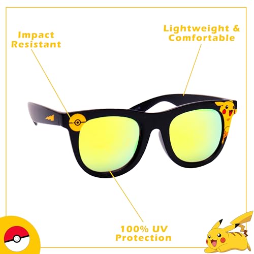 ARKAID Pokémon Sunglasses for Kids | Pikachu, Pokéball, & Sports Wrap Styles | UV400 | One Size Fits Most2