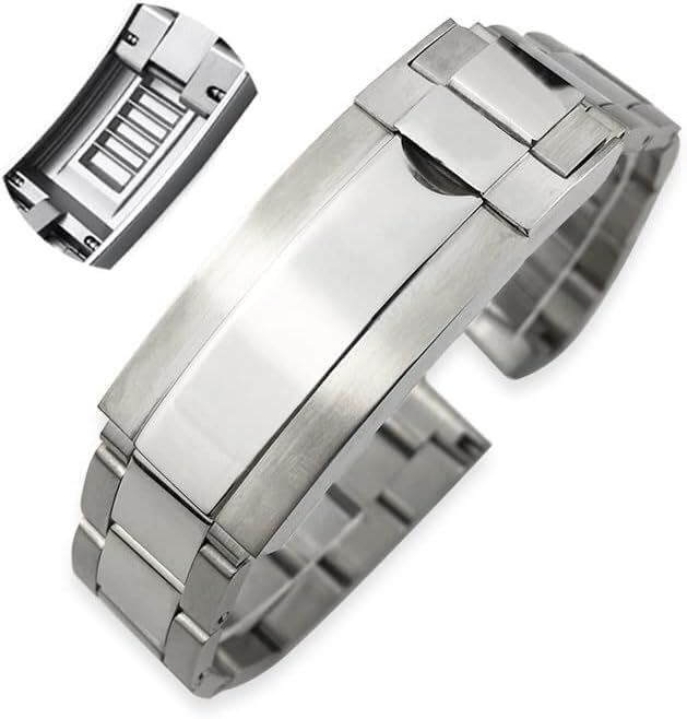 Bracelet montre acier inoxydable 20mm 316L sangle montre de datte boucle coulissante