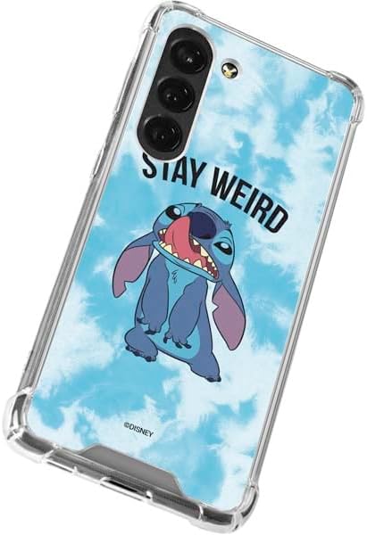 Skinit Clear Phone Case Compatible with Galaxy S23 - Officially Licensed Disney Lilo and Stitch Stay Weird Design