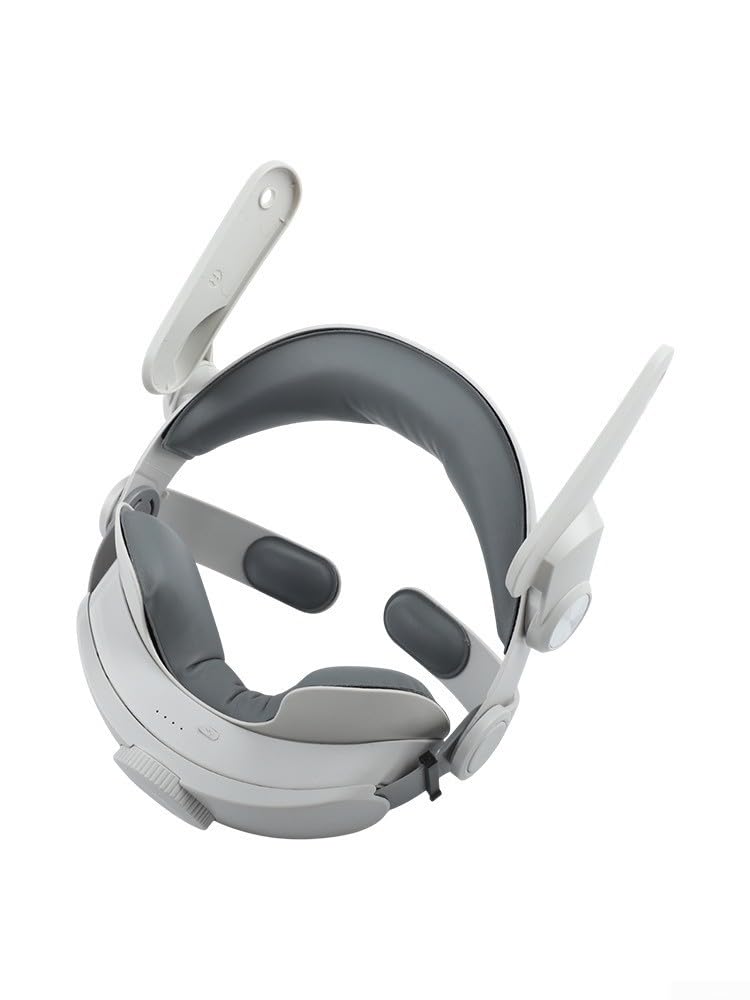 Correa de cabeza de batería para Meta 3/3S con carga DualBoost, tiempo de reproducción extendido de 3 horas, ajuste ajustable, cómodo accesorio de realidad virtual, blanco (fuente de alimentación T300