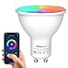 Produktbild Orbecco Smart WLAN LED Lampe, GU10 Wifi Glühbirne 5W 2700K-6500K Dimmbar Birne, 400lm Mehrfarbig RGB+Weiß/Warm Licht APP Fernbedienung Kompatibel mit Alexa Echo Google Home, ohne Hub Benötig -1 Stück