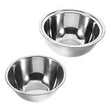 Facile à entretenir : la surface en acier inoxydable est facile à nettoyer, ce qui permet à bols à mélanger pour la cuisson de rester en état, bols à mélanger en acier inoxydable, bassin en vintage