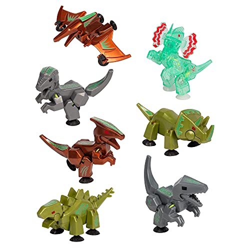 Zing Stikbot Glow in The Dark Dino Egg Pack – Set of 7 Eggs with Dino Figures & Stickers, Poseable Stop Motion Animation Toy for Kids Ages 4+ by Zing - Used condition - US$40.98