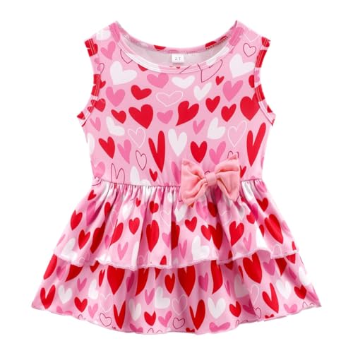 Image of Girls 2 Piece Outfit Summer Short Set Sleeveless Bow Knot Tank Top and Shorts Cute Clothes for Toddler Girls