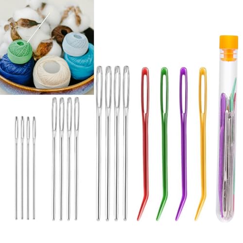 Opiniones de Agujas para coser a mano los 5 mejores. 47 WADY Agujas Para Ojos Grandes, 16Pcs Agujas de Aluminio para Ojos Grandes, Agujas de Tejido, Agujas Contundentes para Ojos Grandes, Agujas de Costura Hechas A Mano, Agujas Largas...