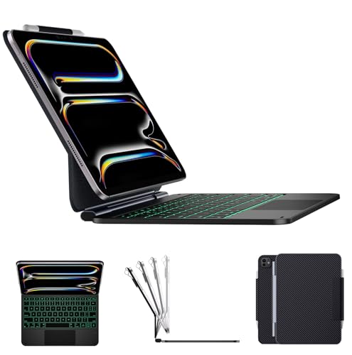 typecase Edge �L�[�{�[�h�P�[�X iPad Pro 11�C���` (M5/M4 2025/2024) �ȒP�Z�b�g �t���[�e�B���O�}�O�l�b�g�X�^���h �}�W�b�N�X�^�C���L�[�{�[�h 11�F�o�b�N���C�g �}���`�^�b�` �g���b�N�p�b�h �y���V���z���_�[ �J