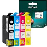 Volume du paquet : 86 ml EVOKE T1301 - T1304 Kit d\'encre compatible avec Epson BX320FW BX525WD BX535WD BX625FWD BX630FW BX635FWD (Kit CMYK) 5270 Pages 86 ml