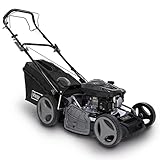  Scheppach MS173-51B Black Edition Rasenmäher Benzin - 51cm Schnittbreite  Reinigungsfunktion  65 Liter Fangkorb  Stahlgehäuse  7-stufige Höhenverstellung  Mulchfunktion  Antrieb  Seitenauswurf