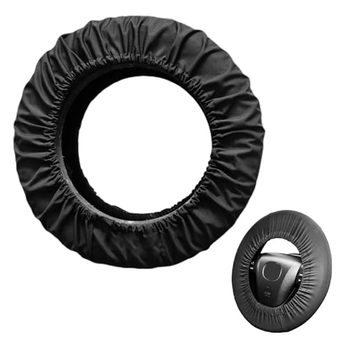 1 Pcs Black Universal Steering Wheel Cover, One Size Fits All Car Steering Wheel Protector, Anti-Slip Breathable Soft Stretch Fit