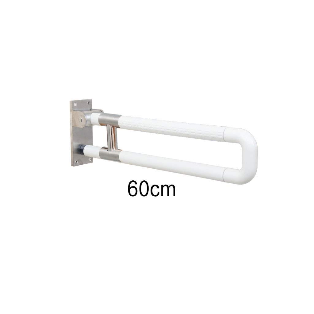 Barra de Apoyo de Seguridad para Ducha Resistente sin Plomo, Barra de Apoyo, reposabrazos Plegable de Base Gruesa sin barreras, Mango de Tubo Exterior de Nailon Plegable para Ducha, 75 cm,